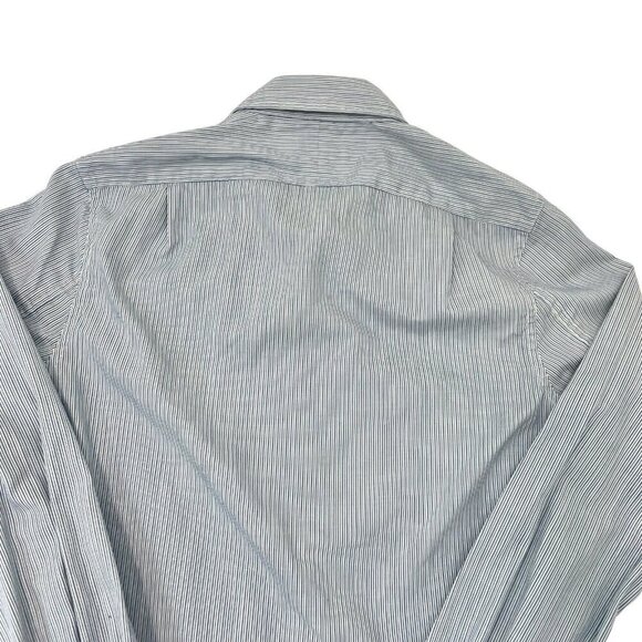 Double RL Ralph Lauren RRL Classic Stripe Long Sleeve Shirt Blue White Men's XS - Picture 3 of 7